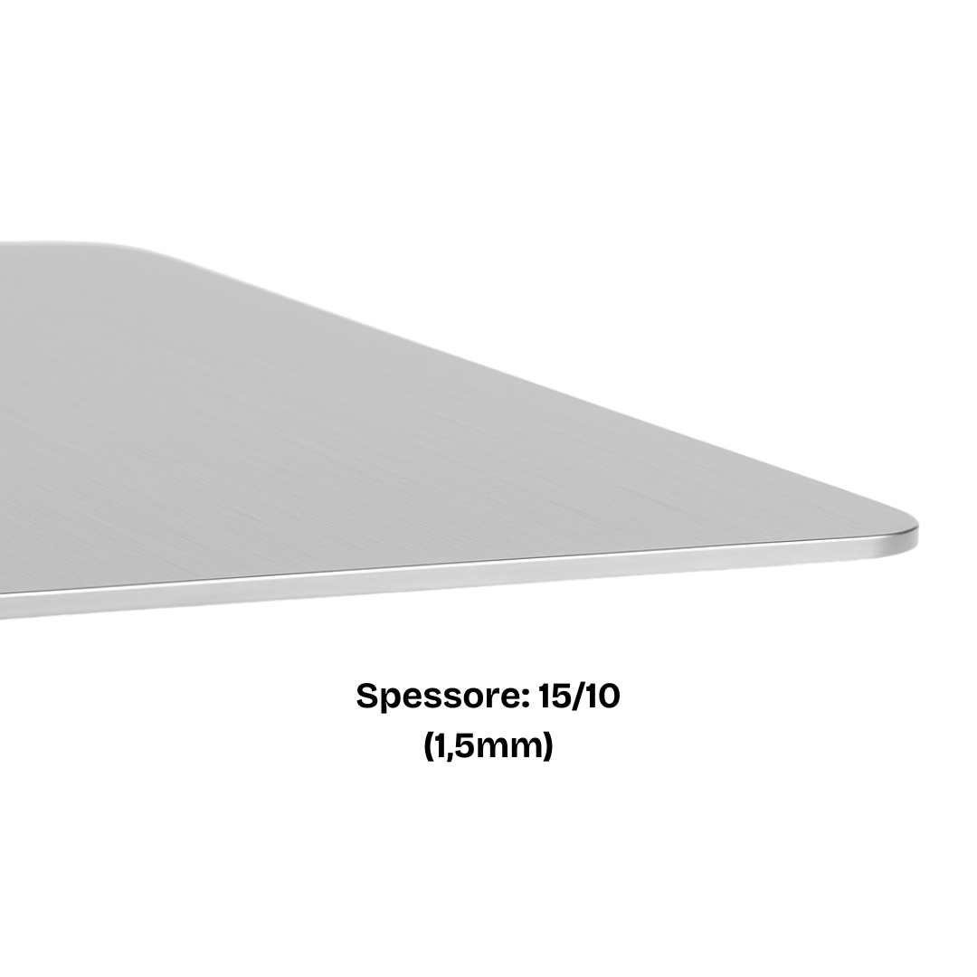 ZOIMANIA - Set 2 Taglieri in Acciaio Inox AISI 304 - Spessore 15/10 (1,5 mm) - Misure: 20x30cm + 30x40cm - Satinato Antigraffio - Bifacciali - Lavabili in Lavastoviglie