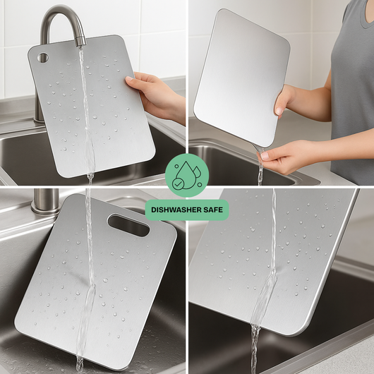 ZOIMANIA - Set 2 Taglieri in Acciaio Inox AISI 304 - Spessore 15/10 (1,5 mm) - Misure: 20x30cm + 30x40cm - Satinato Antigraffio - Bifacciali - Lavabili in Lavastoviglie