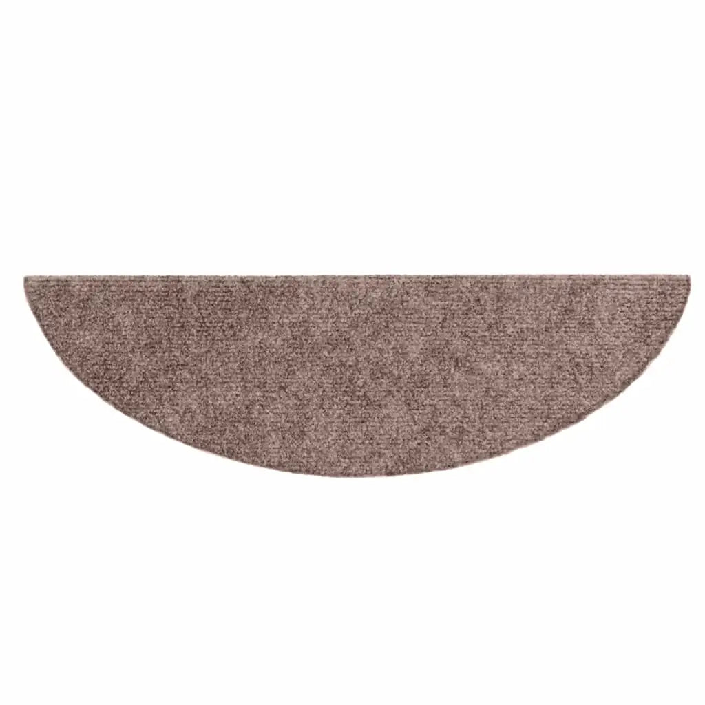 Tappetini per scale autoadesivi 30 pz 56x17x3 cm Marrone Chiaro semicircolari 3365679