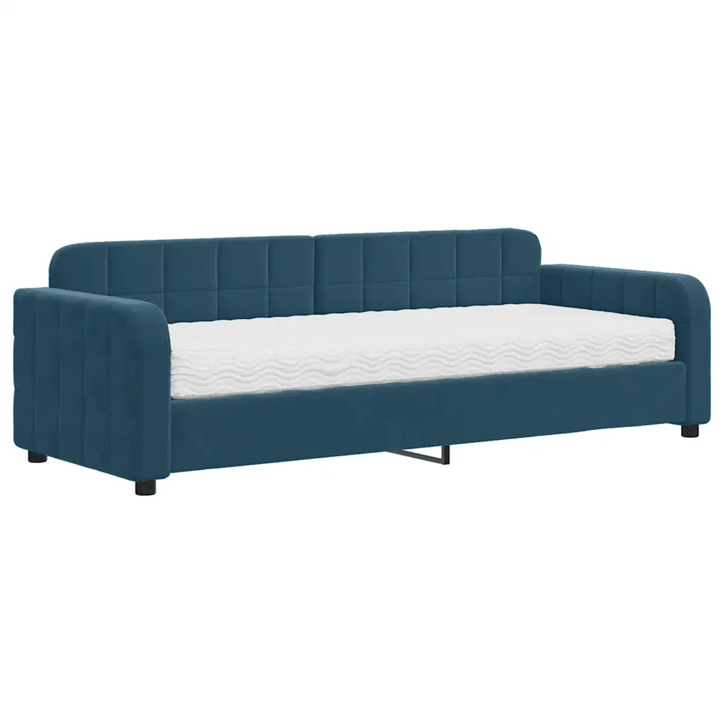 Divano Letto con Materasso Blu 80x200 cm in Vellutocod mxl 98452