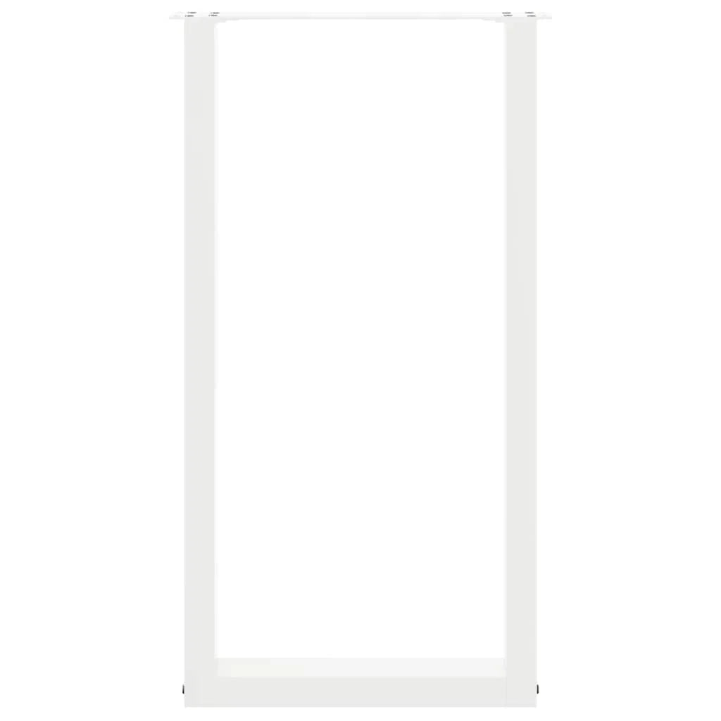 Set di 2 gambe regolabili per tavolo da bar a forma di U 40 x 90 x 91 cm design moderno acciaio bianco 02_0057457