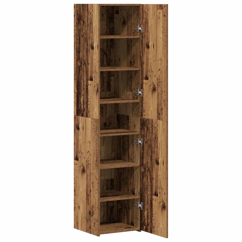 Credenza 2 pz-Set di 2 Buffet-Armadio da cucina Legno vecchio 40 x 42,5 x 185 cm