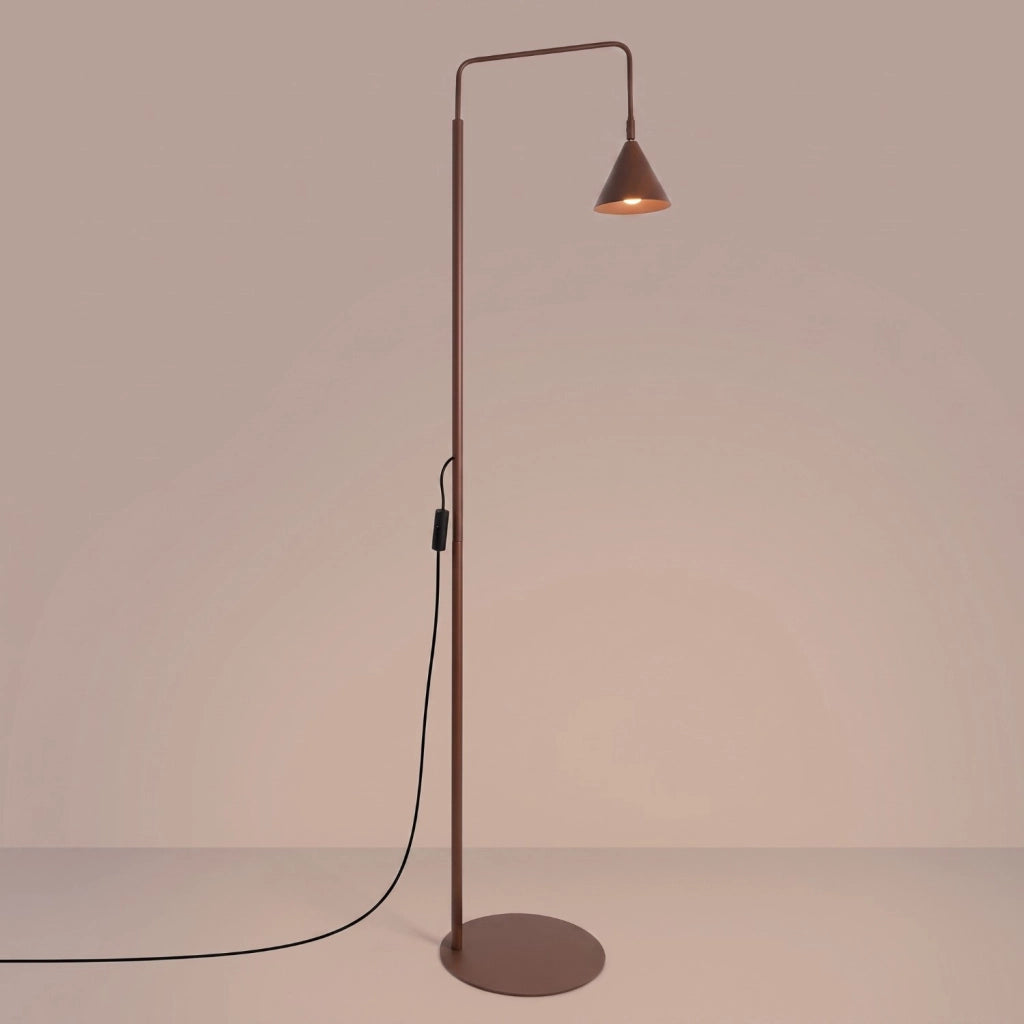 Lampada da terra NOX marrone