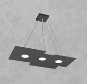 PLATE SOSPENSIONE 3 LUCI GRIGIO ANTRACITE 1129-S3 R-GA
