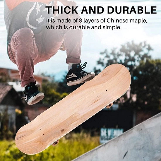 8 pollici 8 strati tavola da skateboard esdor con superficie concava a doppio strato - tavola da skateboard naturale con tavola da esdor