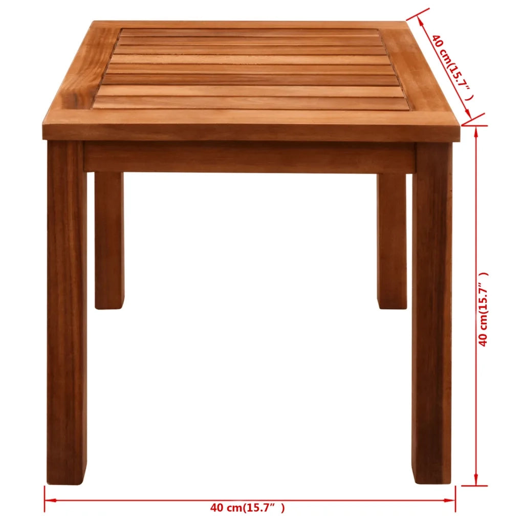 vidaXL Lettini Prendisole 2 pz con Tavolo in Massello Acacia Textilene