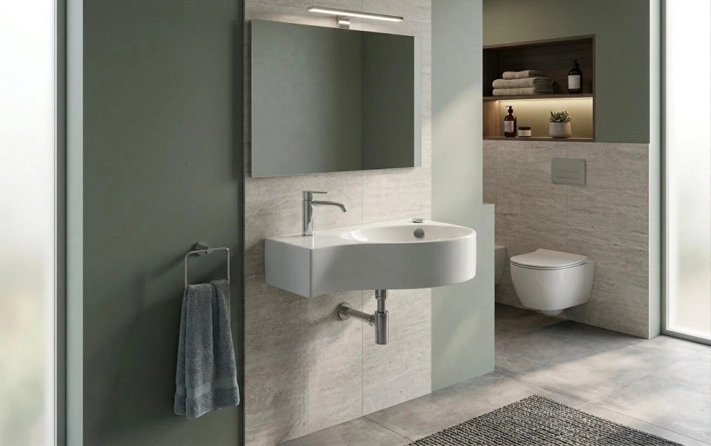 Lavabo a parete 43x28 cm modello LP91 - Bianco