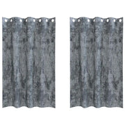 Tende in Velluto 2 pz Grigio Argento 175 x 140 cm Velluto