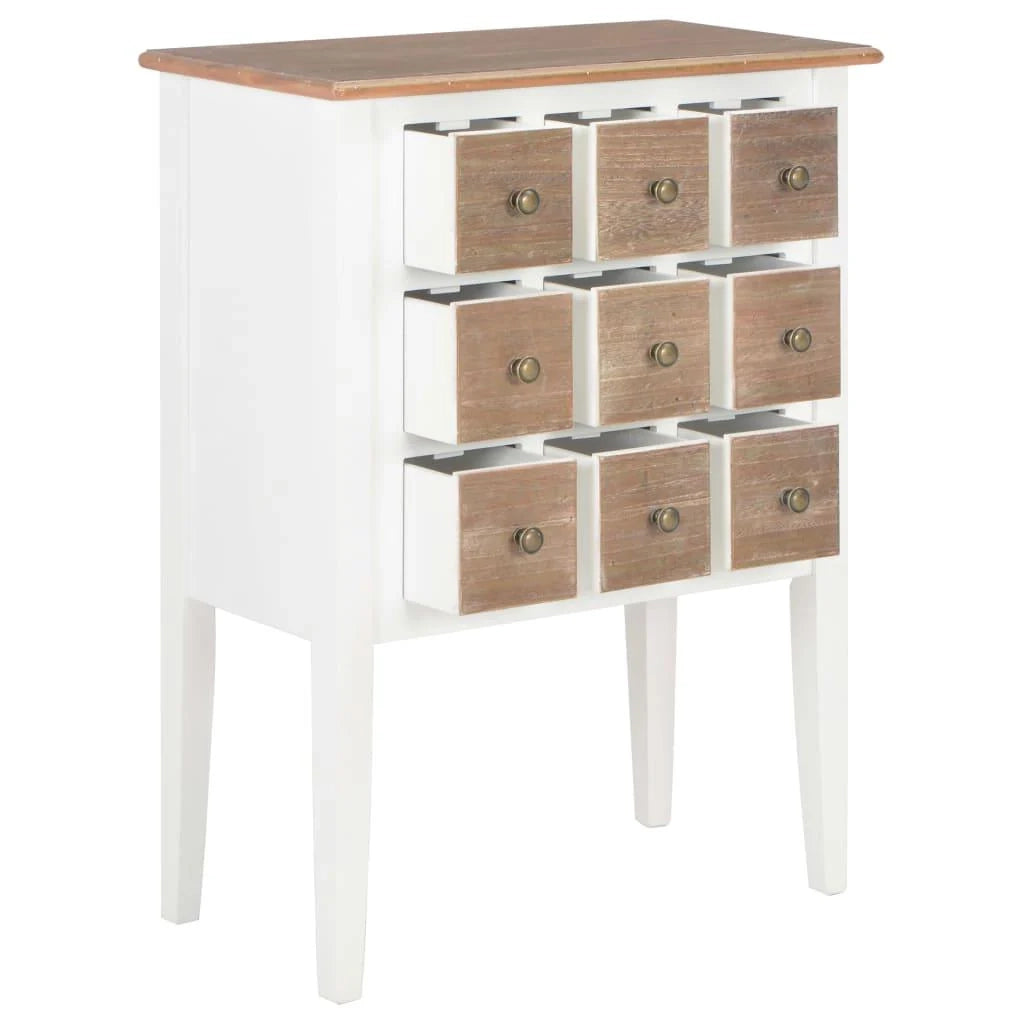 Credenza credenza consolle bianca contenitore 80 cm in legno massello 4402224