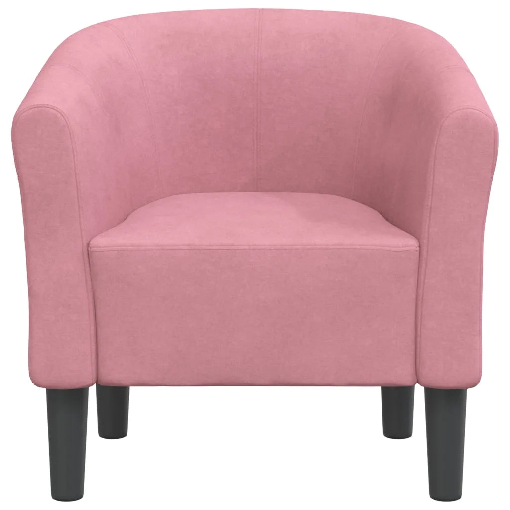 Divano Sedia-Poltrona Cabriolet Rosa in Velluto 285407