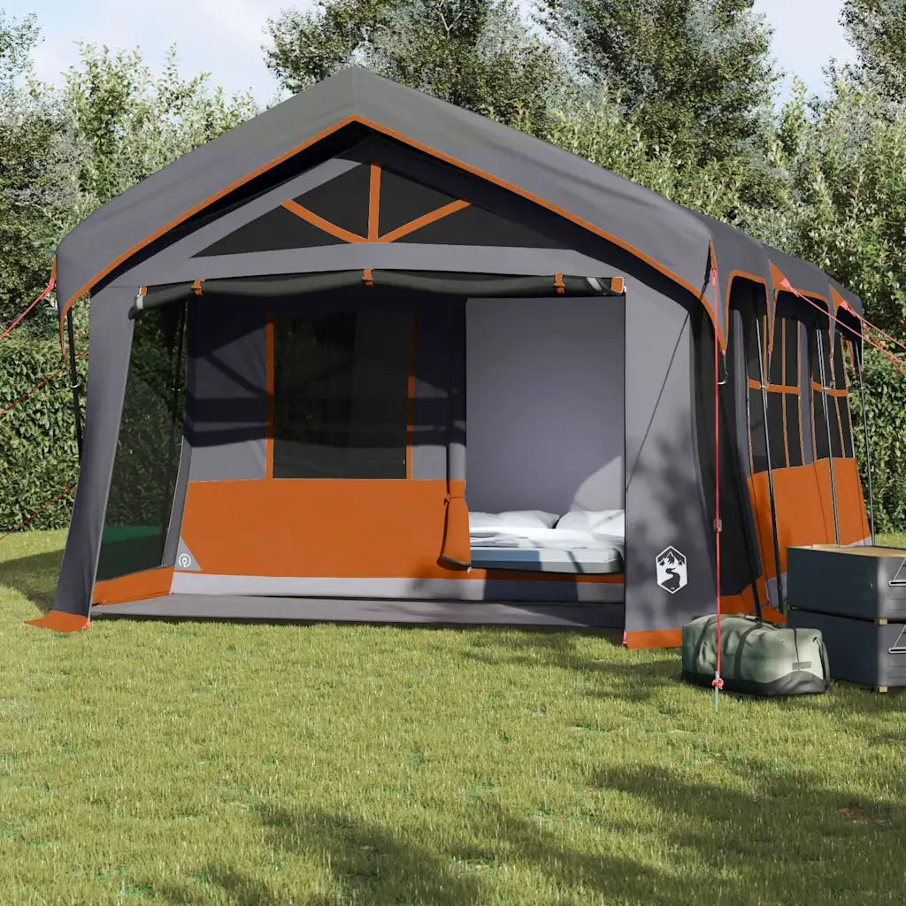 Tenda Familiare con tetto Grigio e arancione 620 x 322 x 240 cm 4100699