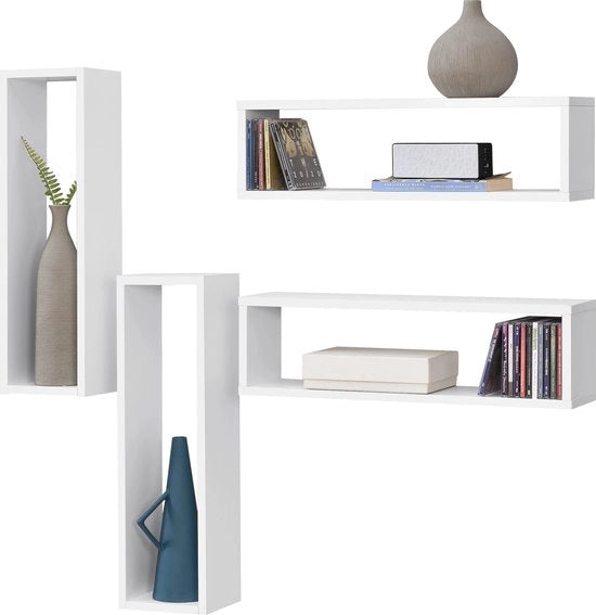 Pannelli di finitura esterni in spazzolato - Set di 4 - 59x14,5x17 cm - Bianco - Pannello di finitura - Design elegante