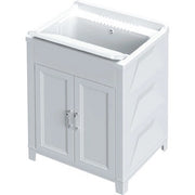 KIT LAVATOIO RESINA ANTIACIDO 60X50 CM BIANCO
