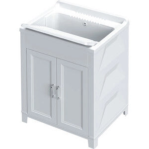 KIT LAVATOIO RESINA ANTIACIDO 60X50 CM BIANCO