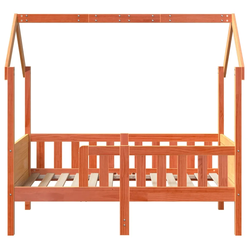 Giroletto Casetta Bambini Marrone Cera 80x160 cm Massello Pino 850712