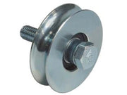 RUOTA CANCELLI GOLA TONDA 1 CUSCINETTO A SFERA ART.400  ø mm.80x20  portata Kg.200    COMBI