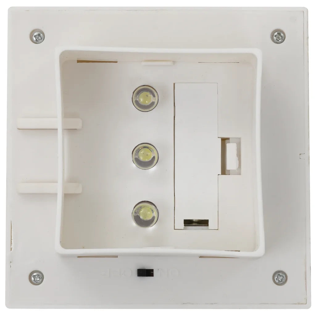 Lampade Solari da Esterni 6 pz a LED Quadrate 12 cm Bianco CFW3155651