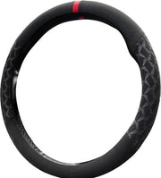 Guida auto con guida Alcantara Look - antislip soffice - sport - 37-38 cm nero