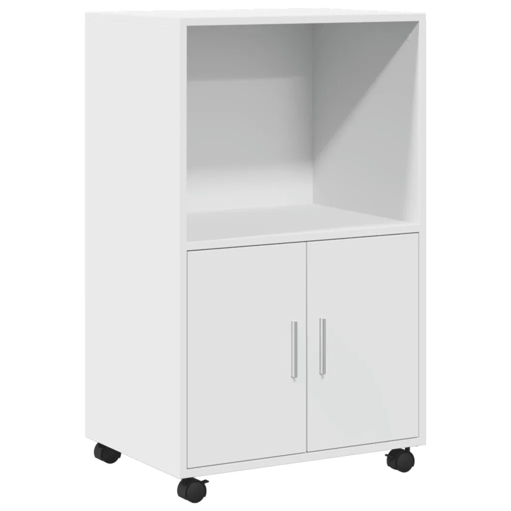 Mobile con Ruote Bianco 55x40x91 cm in Truciolato CFW8548990
