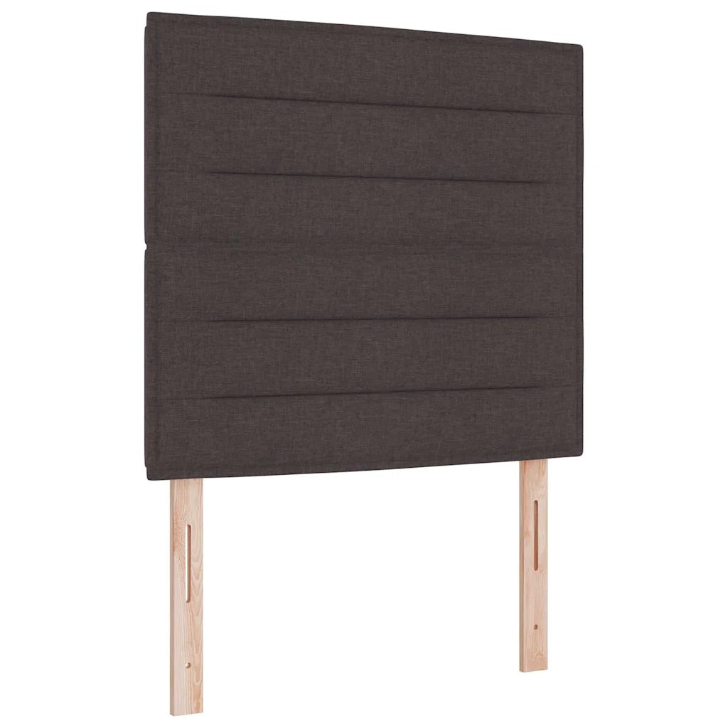 Letto a molle con materasso Marrone Scuro 100 x 200 cm Tessuto
