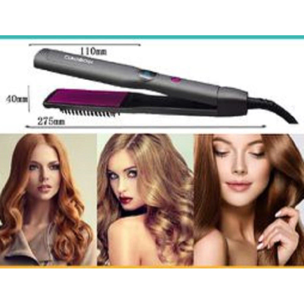 Trade Shop - Piastra Elettrica Per Capelli Lisci Mossi Ondulati Con Pettine 60 W Ptc Tx-8368 -