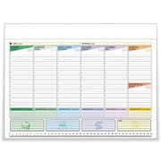 Trade Shop - Planning Anno Tavolo Settimanale A Strappo 43,5x31,5 Cm Bianco Agenda Calendario -