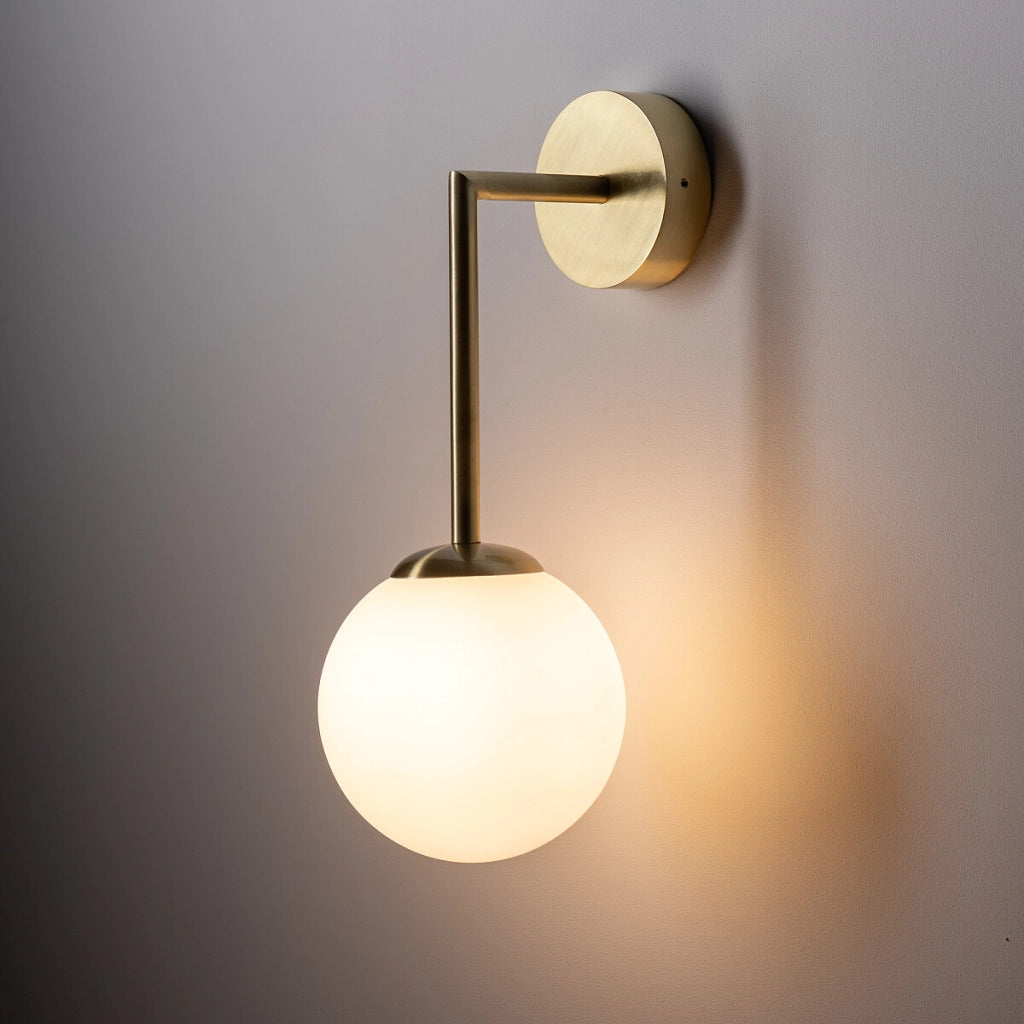 Applique ottone sfera bianca 5W AGAVE Nowodvorski 10526