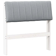 Testiera | Testata imbottita Grigio chiaro 80 cm Pino massello