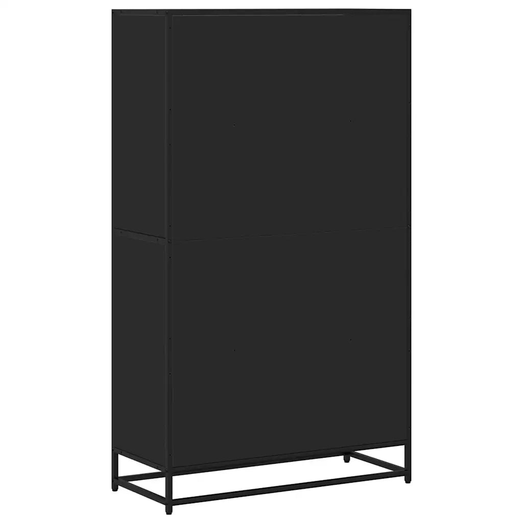Libreria Nera 80,5x35x139 cm in Truciolato 3300845