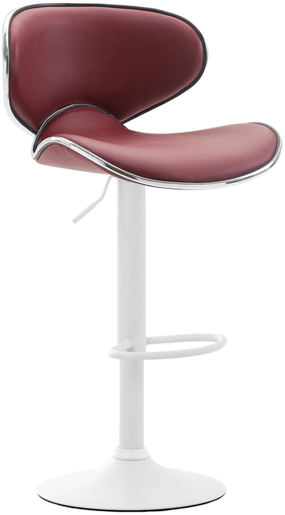 Sgabello Las Vegas V2 in similpelle bordeauxrot,bianco