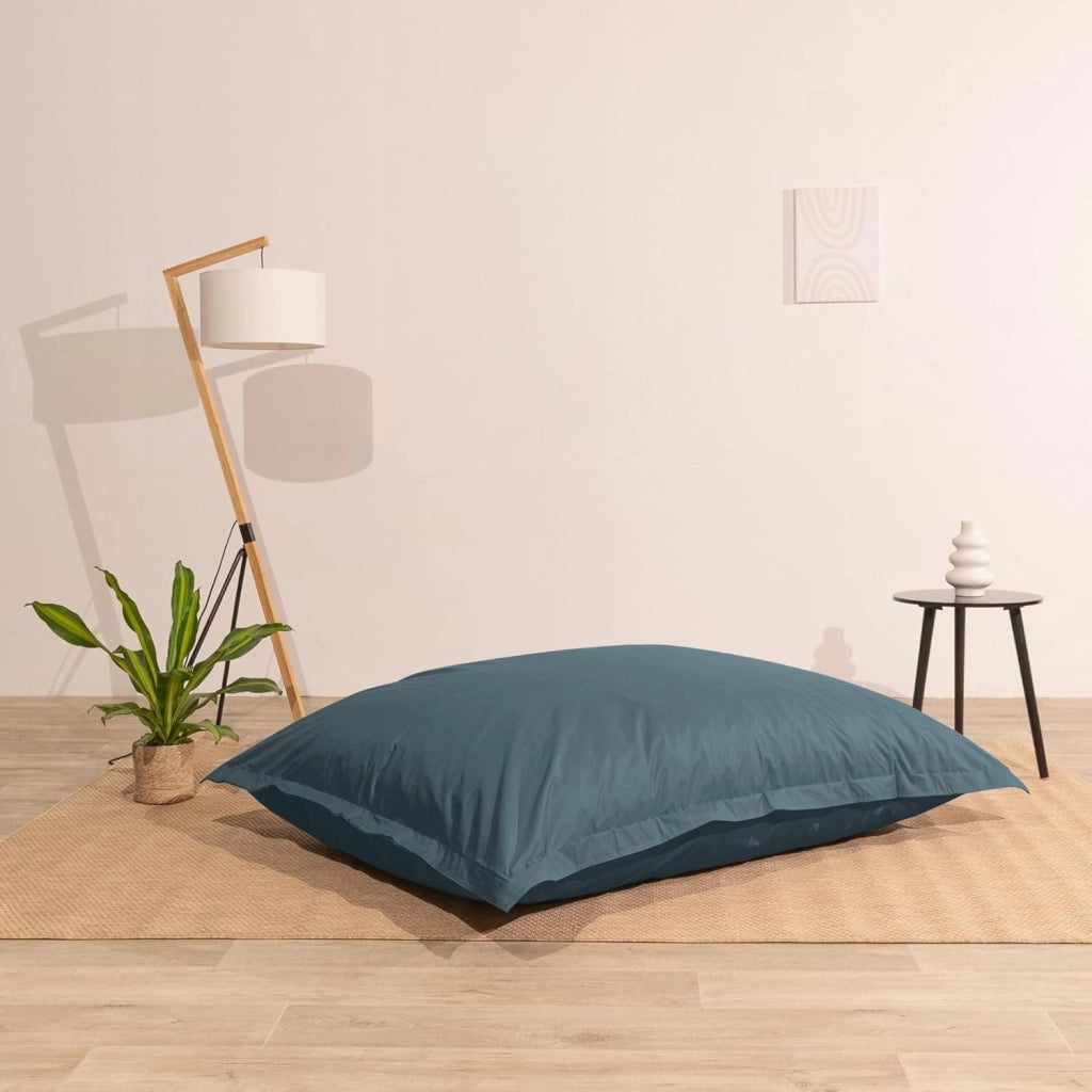 Pouf da Esterno Giardino, Tessuto Impermeabile e Anti-UV, Fodera Lavabile, Imbottitura in Schiuma Molto Confortevole - Pouf Poltrona Sacco Grande (180x140 cm, Grigio Scuro)
