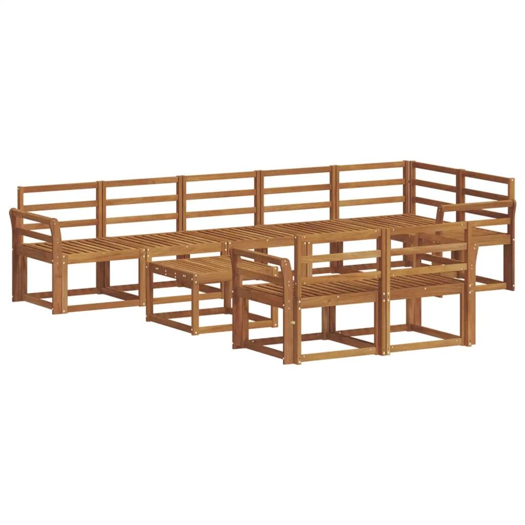 Set di divani da esterno 9 pcs Naturale
