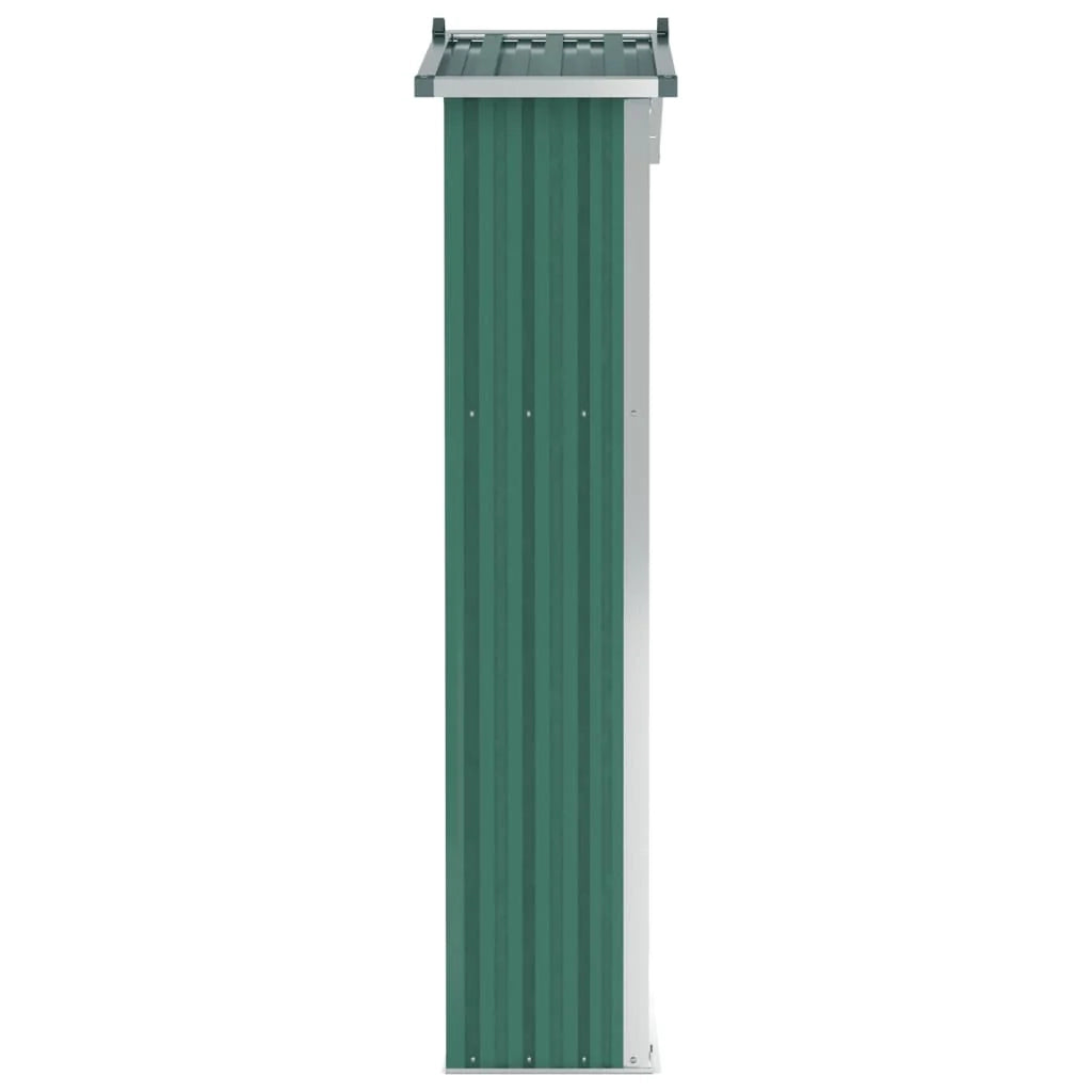 Casetta da giardino cabina ripostiglio casetta da esterno robusta casetta per attrezzi 116 x 45 x 175 cm acciaio zincato verde 02_0022343