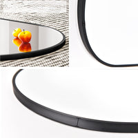 Valora SPECCHIO OVALE 100X50CM Cornice Nera Stile Loft