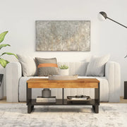 Tavolino da Salotto 90x50x40 cm in Legno Massello di Mangocod mxl 80516