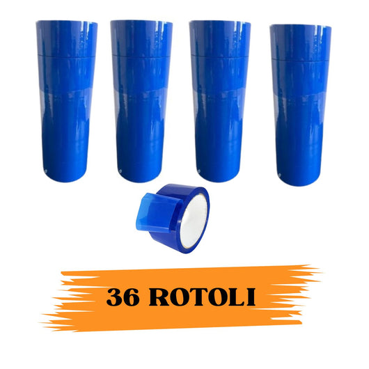 EcoPrice® Nastro Adesivo Imballaggio Colorato Blue 48mmx66m 36 Rotoli