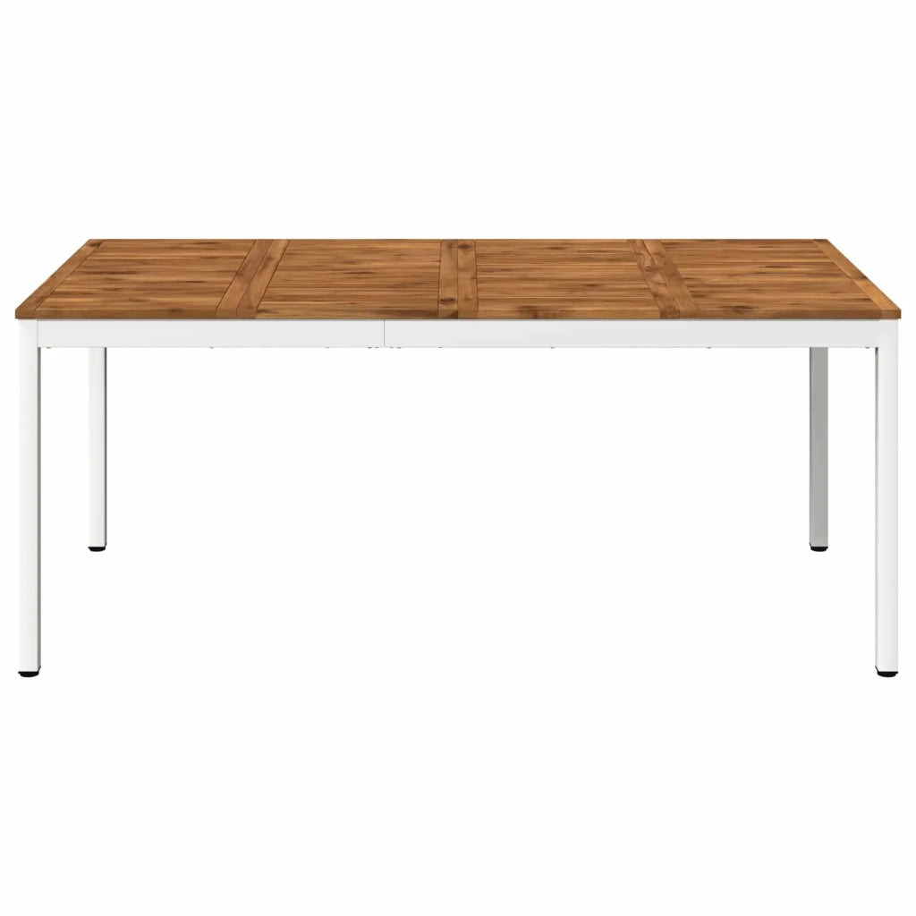 Tavolo da cena da giardino Naturale e Bianco 147 x 88,5 x 75 cm 901323
