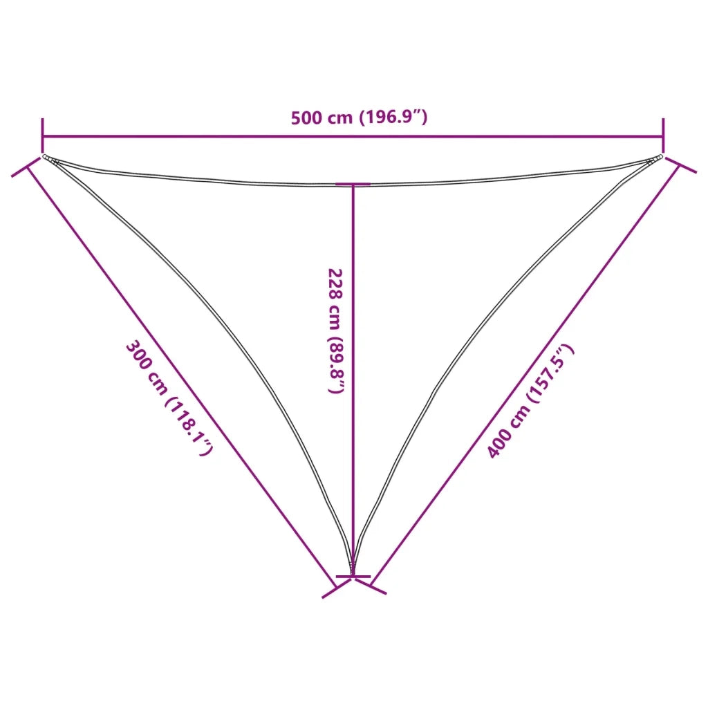 Vela Ombreggiante-Parasole a vela Oxford Triangolare 3x4x5 m Antracite