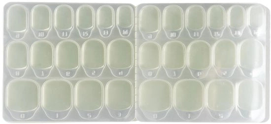 600 pezzi di limette trasparenti, 20 fogli di adesivi, unghie, limette adesive a doppia faccia per l'arte del self-nail