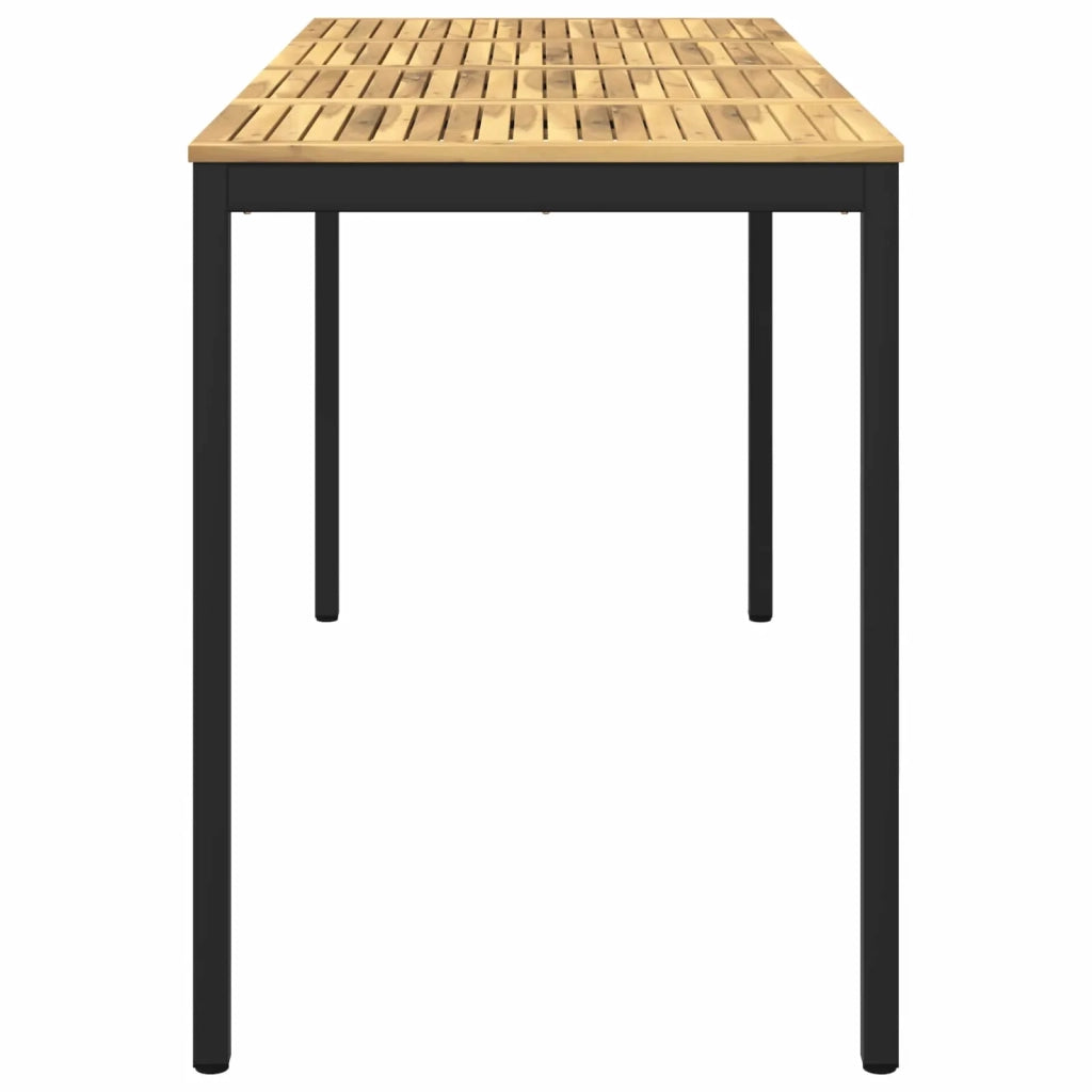 Tavolo Bar da Giardino Bianco e Nero 196 x 80,5 x 105 cm 901790