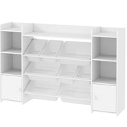 Libreria Montessori per bambini con 8 box removibili bianca