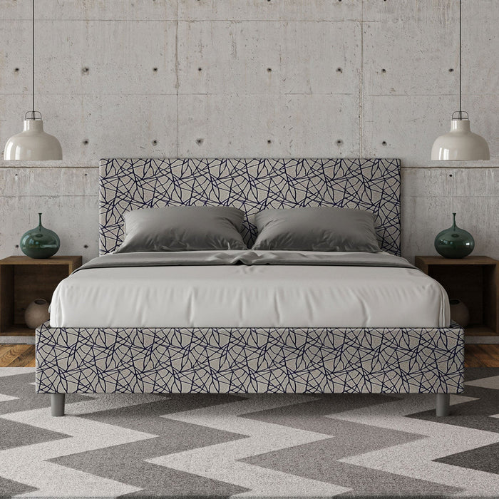 Letto Matrimoniale 160x210 cm Senza Rete Adele Era 09 Blu