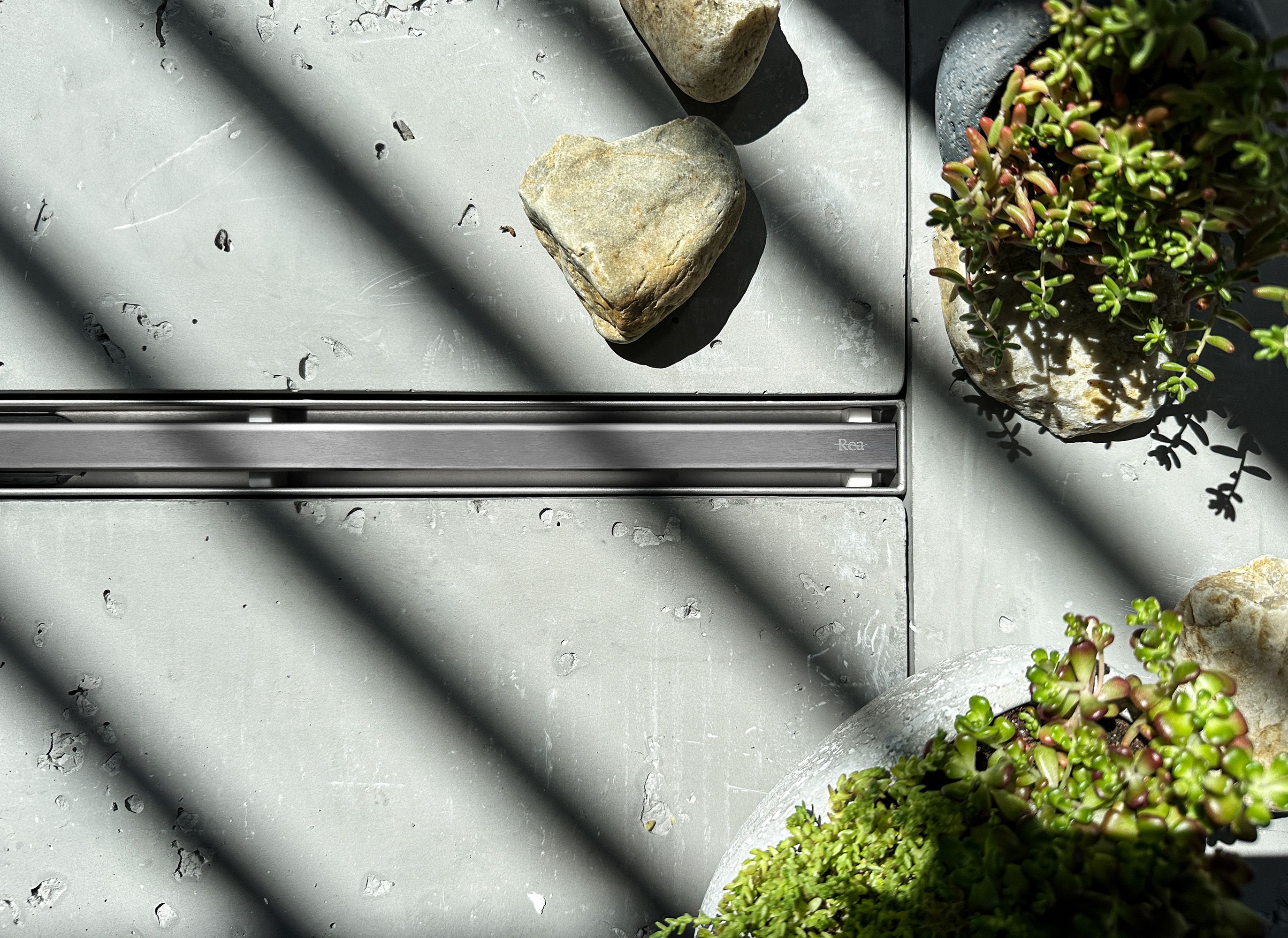 Scarico Lineare Rea Neox Slim Pro Nickiel Brush 100