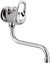 Rubinetto per lavello a muro con bocca girevole, per bassa pressione - serie kiss