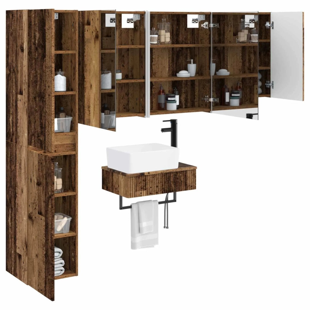 Set di mobili per il bagno 5 pcs Legno antico 3407285