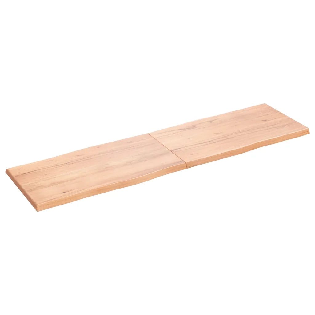 vidaXL Piano Tavolo Marrone Chiaro 180x50x(2-4) cm Rovere Non Trattato