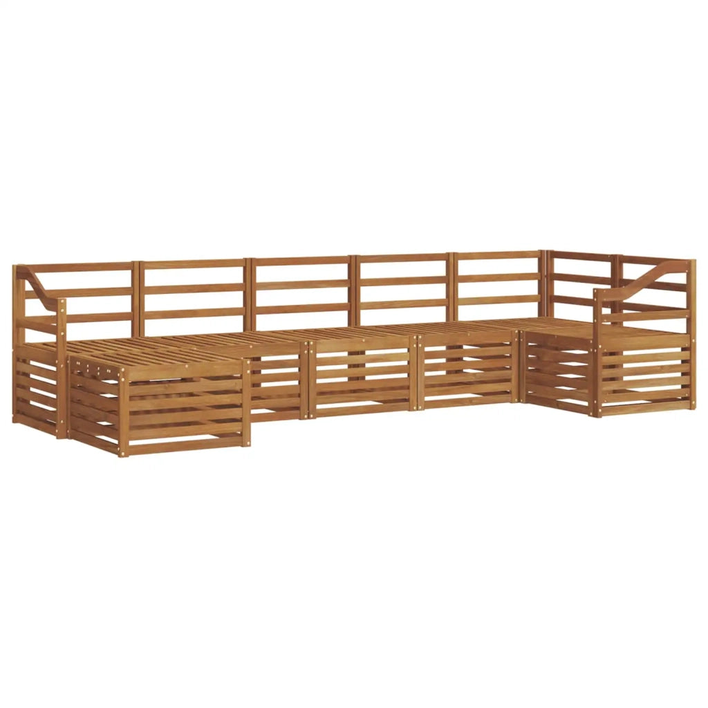 Set divani 7 pcs Naturale Legno di Acacia Massello 3375184