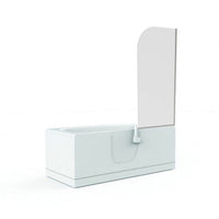 Parete vasca oasi prestige 135x68 cm in cristallo da 6 mm