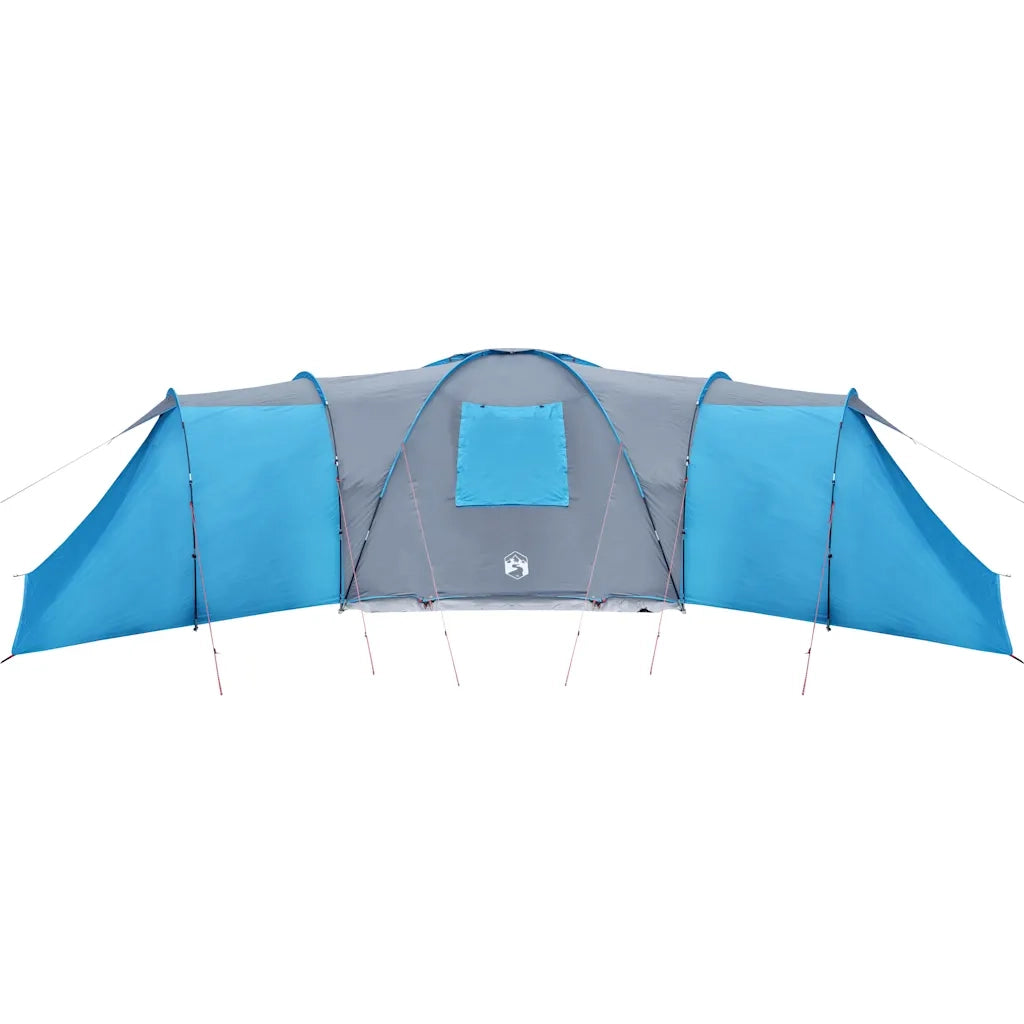 Tenda da Campeggio a Cupola per 12 Persone Blu Impermeabile