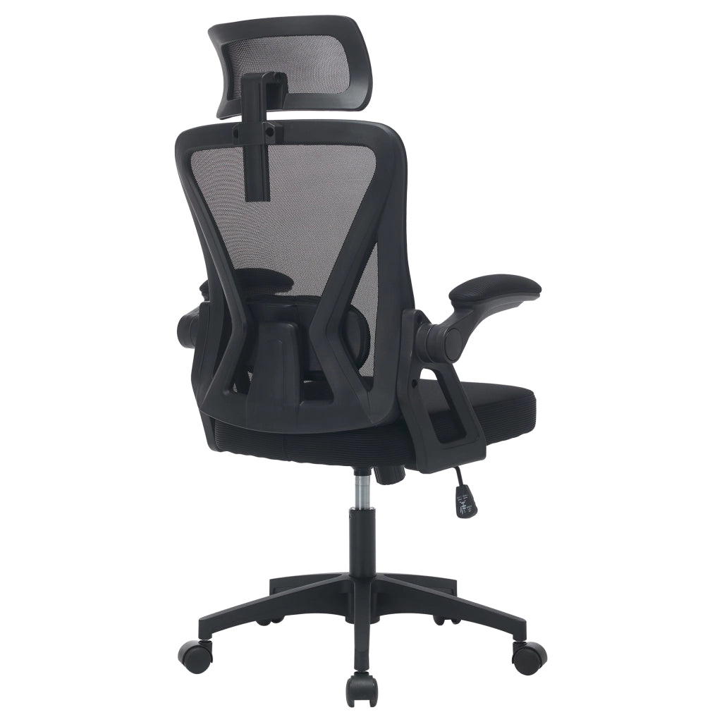 SEDIA Ufficio ergonomica in rete Nera con poggiatesta regolabile